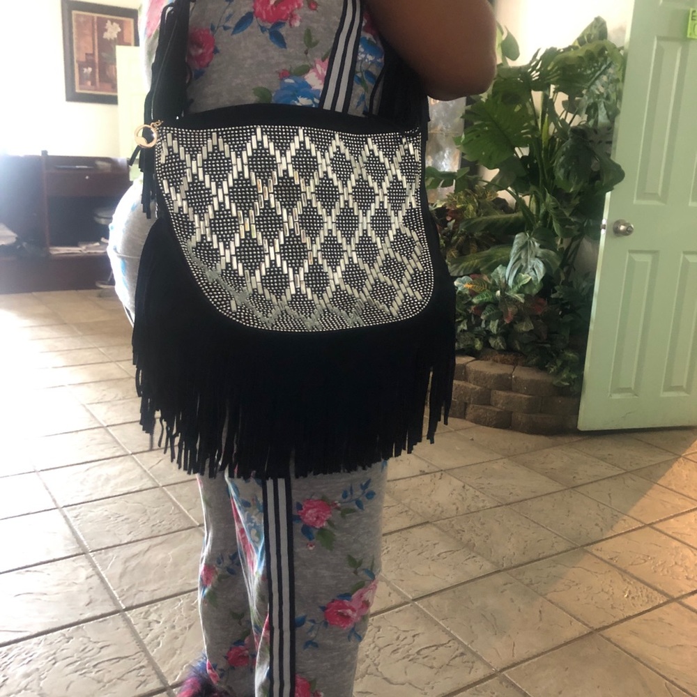 Suede crossbody bag